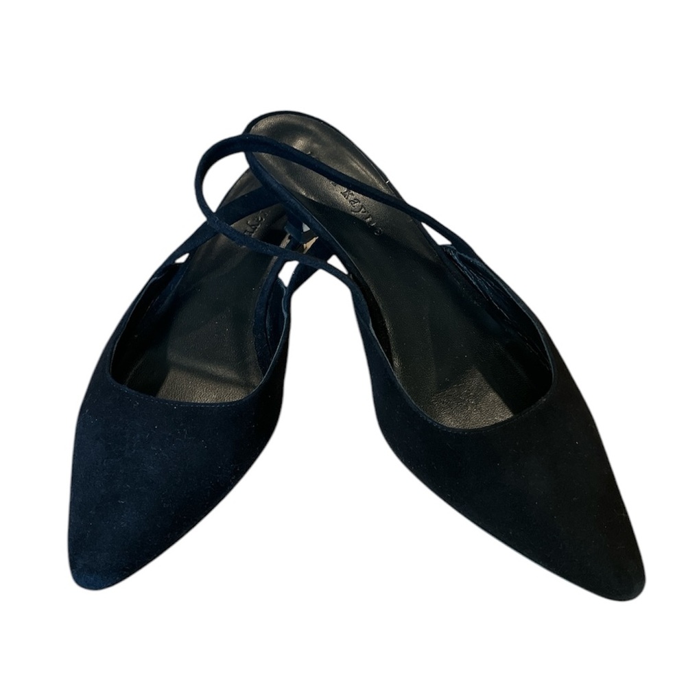 Jenni Kayne black suede kitten heel size 8 - Picture 4 of 10